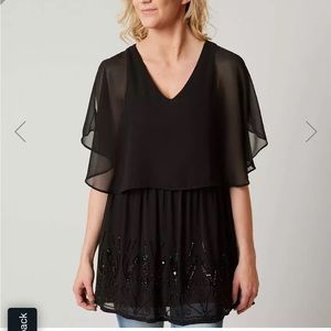 Like new! BKE Beaded chiffon tunic